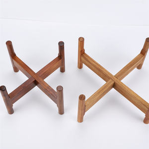 Custom premium per interni resistenti alle intemperie porta piante <span class=keywords><strong>da</strong></span> <span class=keywords><strong>esterno</strong></span> con supporto regolabile moderno vaso di fiori alto con supporto in legno - Product Image 3