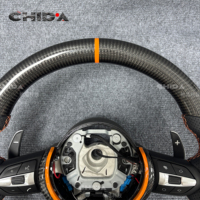 Volant en fibre de carbone décoratif orange M Sport adapté aux BMW F30 F10 F15 F36 F20 F22 F25 F32F18 F45E60 E70 E90 E84 E92
