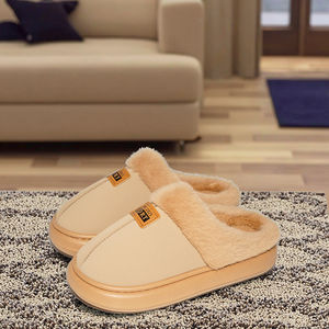 2024รองเท้าแตะผู้ชายผู้หญิง, ผ้าฝ้ายกำมะหยี่นุ่มเหมาะสำหรับใส่ในบ้านในฤดูหนาวรองเท้าบูท EVA หนาน้ำหนักเบาอินเทรนด์กันลื่นดีไซน์หิมะ - Product Image 2