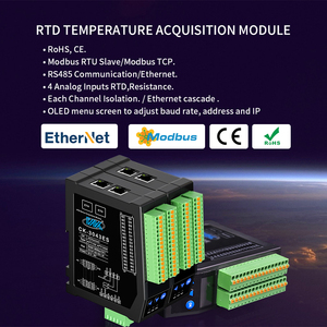 โมดูลควบคุมอุณหภูมิแบบ 4 ช่องสัญญาณรับสัญญาณ RTD พร้อม PT100 Modbus TCP อีเธอร์เน็ต อินพุต/เอาต์พุต (IO) - Product Image 4