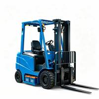 Carrello Elevatore Elettrico RONGYU RY100 a Lunga Autonomia con Batteria agli Ioni di Litio, Traslatore Laterale Idraulico, Pneumatici Solidi - Silenzioso per Esterni/Terreni Difficili