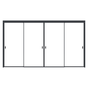 <span class=keywords><strong>Porte</strong></span> coulissante intérieure en verre à cadre mince <span class=keywords><strong>Porte</strong></span> coulissante en aluminium insonorisée et thermo-isolante - Product Image 3