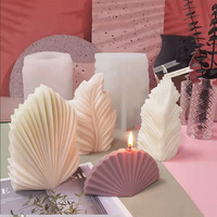 Ins Hình Học Bushy Lá Quạt Nến Silicone Khuôn Diy Coral Shell Trang Trí Nến Thơm Khuôn Silicone