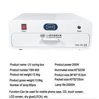 Caja de Curado Ultravioleta UV TBK-905 para Pantalla Curva Samsung, Herramienta de Reparación de Pegamento Adhesivo OCA LOCA