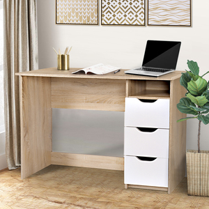 Nhà Trắng văn phòng máy tính bàn viết bàn với ngăn kéo bàn học cho sinh viên - Product Image 1