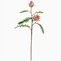 Décoration de mariage à domicile : Nouveaux centres de table en fleurs tropicales artificielles au toucher réel, 2 têtes de fleurs de Protea Artichoke