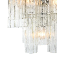 Mid-Century Postmoderner Textur-Murano-Glas-Kronleuchter Italienische Luxus-Pendelleuchte für Wohnzimmer Esszimmer Villa Beleuchtungskörper