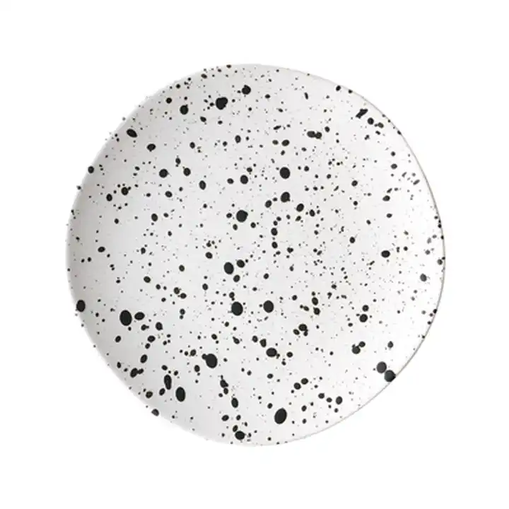 porcelain splatter paint plate irregular ceramic