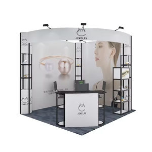 Feria comercial de impresión personalizada moderna, portátil, ligera, fácil de montar, soporte de torre en espiral LED, cabina de exhibición - Product Image 4