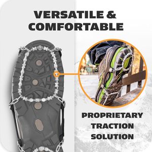 Accessori per sport invernali con impugnatura Premium a tutto piede di trazione su ghiaccio multiterreno superfici orientabili con perline diamantate punte di presa - Product Image 3
