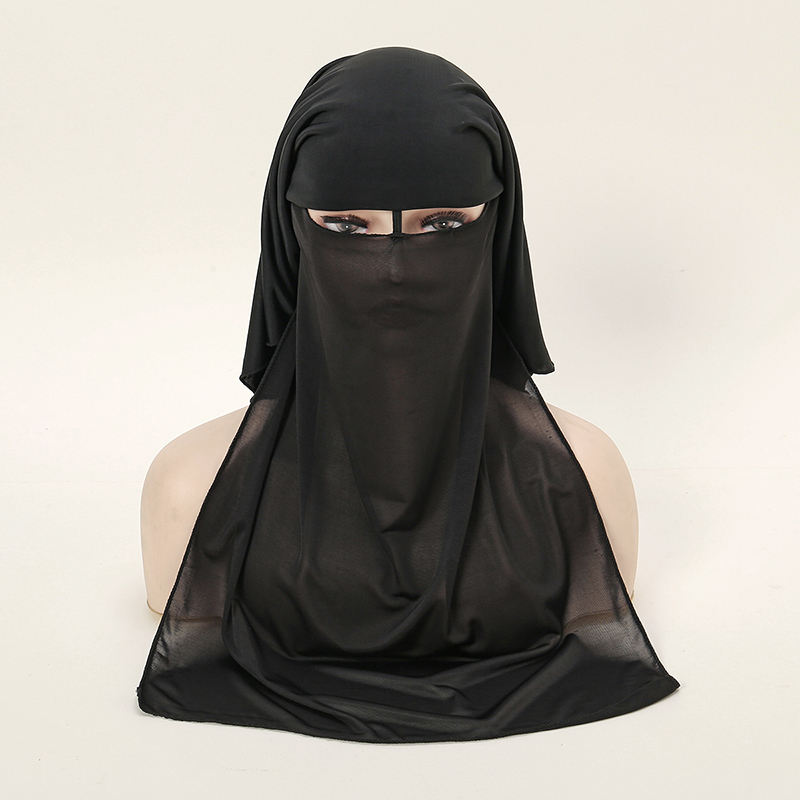 black mask with hijab