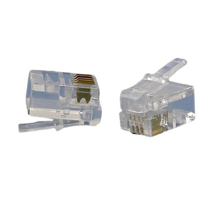 Conector de Cristal 4P4C, Enchufe Telefónico RJ12, Paquete de 1000 Piezas, Cumple con RoHS - Product Image 4