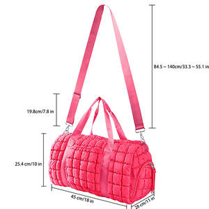 Bolsa de Viaje Deportiva Informal, Duradera, Ligera, con Cierre, de Gran Capacidad, para Gimnasio, Fin de Semana, Avión, para Mujer - Product Image 6