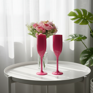 Bicchieri da Vino in Plastica, Calici in Acrilico Infrangibili e Riutilizzabili, per Matrimoni e Feste - Product Image 1