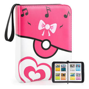 Album de cartes portable rose de la collection Sport, avec fermeture éclair, 50 pochettes amovibles, 400 porte-cartes, 4 pochettes, classeur pour cartes à collectionner - Product Image 1
