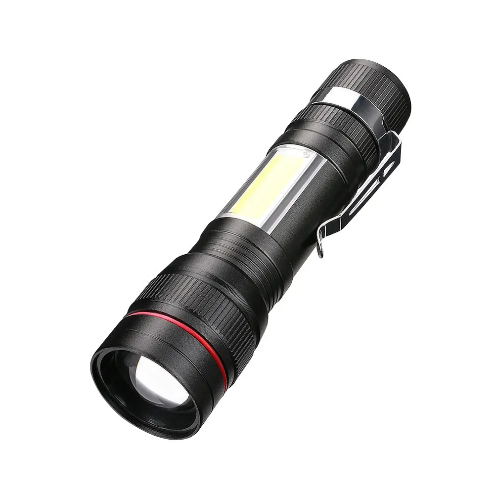 AJOTEQPT COB mini torch USB rechargeable focusing flashlight