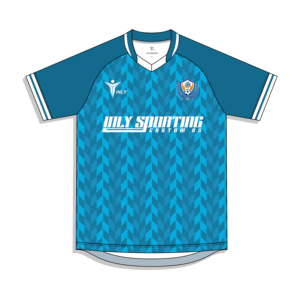 Maglie da <span class=keywords><strong>Calcio</strong></span> in Poliestere per Sublimazione all'Ingrosso, Logo Personalizzato, Divisa Blu da <span class=keywords><strong>Calcio</strong></span> Unisex per Allenamento - Product Image 2