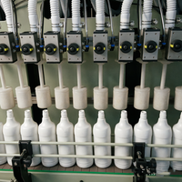 Machine de remplissage de liquides anti-corrosion à 12 têtes avec contrôle PLC et écran tactile pour l'embouteillage de produits blanchissants