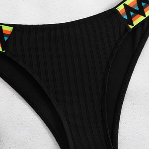 Maillot de bain sexy ajouré pour femme, coupe haute, couleur unie, tendance, tenue de plage - Product Image 4