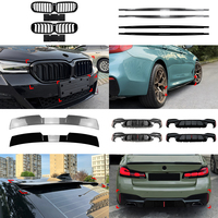 Kit carrosserie AMP-Z pour BMW Série 5 G30 G31 LCI : Lame de pare-chocs avant, jupes latérales, aileron arrière, diffuseur arrière en ABS
