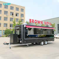 Comercial Street Fast Vending Chariots Coffee Van Remorque alimentaire mobile Boba Tea Food Truck Donut Van