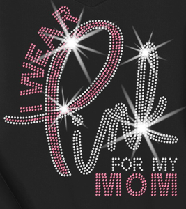 Transfer in Strass Personalizzati 'Pink in October We Wear Pink', Nastro Rosa Luccicante, Transfer in Cristallo Termoadesivi - Product Image 6