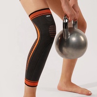 Manchon de compression mollet en nylon souple et élastique VBOSI, respirant, tricoté, soutien complet du genou, protège-jambes antidérapant pour l'entraînement sportif