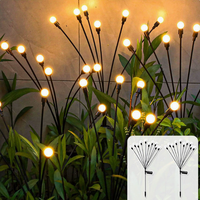 Lampe solaire LED extérieure IP65 de haute qualité, étanche, en plastique, pour jardin, chemin, rechargeable, lumière blanche chaude 3500K, décorative