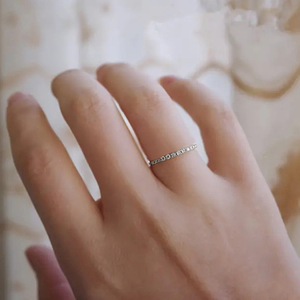 Anello Minimalista con Zirconi per Donne, Gioiello Semplice per Uso Quotidiano, Moda, Fidanzamento, Regalo per Feste - Product Image 6