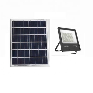 Projecteur LED solaire 50W IP65 avec corps en aluminium, batterie et télécommande pour montage mural/poteau - Product Image 6