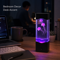 Lampe de nuit LED méduse à changement de couleur pour chambre et bureau, lampe de table décorative, cadeau pour la maison
