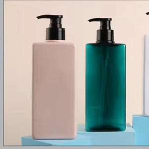 Bottiglia di <span class=keywords><strong>shampoo</strong></span> logo personalizzato gradiente colorato 300ml 400ml PET rettangolo uomini bottiglia di <span class=keywords><strong>shampoo</strong></span> con pompa - Product Image 4