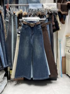Fabricants en gros de jeans larges à taille <span class=keywords><strong>mi</strong></span>-haute pour femmes, lavables et résistants à la décoloration, vêtements pour femmes, Ropa De Mujer - Product Image 6