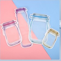 Sacs à fermeture éclair personnalisés en forme de bouteille, sacs cadeaux pour enfants, pour bonbons, biscuits, pochettes Doypack adorables pour cadeaux