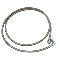 Kit de ligne d'alimentation turbo tressée en acier inoxydable FS AN4 ligne de retour de vidange d'huile de turbocompresseur 4AN avec extrémité de tuyau droite AN4 à 90 degrés