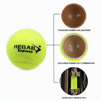 Balles de tennis pressurisées portables personnalisées avec 57 % de feutre de laine et du caoutchouc naturel, écologiques, pour l'entraînement et la compétition de padel