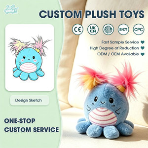Juguete de Peluche de Monstruo de Fantasía, Criatura de Peluche Colorida, Muñeco de Animal Extraño y Suave para Niños, Regalo de Cumpleaños Infantil - Product Image 1