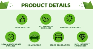 Interior decorativo Artificial eucalipto árbol verde bonsái planta resistente a los rayos UV Material plástico duradero H150cm - Product Image 4