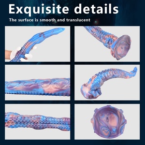 YOCY New Alien Tentacle Anal Plug Long Thick Dildo Spiral Silicone <b>Large</b> Butt Plug Suction <b>Cup</b> Anal Dilator Sex Toy Men Women - Product Image 3