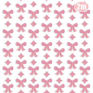 Guirnalda Colgante en Espiral con Lazo de Mariposa Rosa, Decoración de Papel de 2 Metros para Graduación, Diwali, Cumpleaños, Bodas, Baby Shower, Niñas - Product Image 1