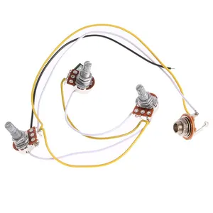 Prewired Guitar Guitar Wiring Harness untuk gitar Bass dengan 500k pot