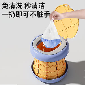Pot de toilette portable pour enfants en forme de pomme, toilettes de voyage pliables, 2-4 ans, matériau PPPVC, conception multifonctionnelle - Product Image 5