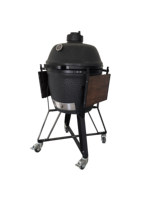 Barbecues en céramique de haute qualité, 22 pouces, noir brillant, pour fumer au charbon de bois, pour l'extérieur