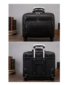 High Quality Genuine Leather Travel <b>Trolley</b> Bag Lightweight Construction Smooth <b>Mobility</b> Large Storage Capacity Anti-Theft Water - Product Image 3