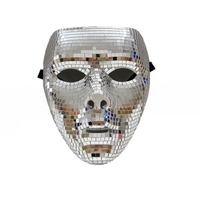 Masque de Fête à la Française Pharaon Boule Disco Or et Argent Personnalisé en Gros pour Carnaval, Halloween, Spectacles Scéniques et Cosplay