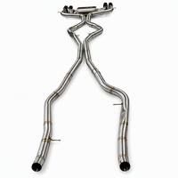 Sistema de Escape Catback de Acero Inoxidable con Silenciador Valvetronic y Puntas Cuádruples de Fibra de Carbono, Compatible con BMW X5M F85 X6M F86