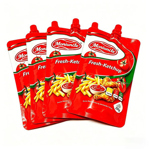 Pochette souple personnalisée avec bec verseur pour sauce tomate, en <span class=keywords><strong>aluminium</strong></span> alimentaire sérigraphié, PET NY PE - Product Image 2