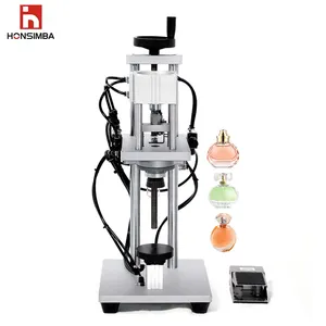 Semi automatic packaging spray perfume bottle sealing capping crimping machine