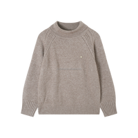 Pull en laine brodé à col rond pour femme, coupe classique, polyvalent, manches longues, tricoté, 300g, toutes saisons, ensemble deux pièces
