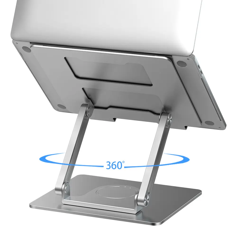 Aluminium legierung Basis Para de Notebook DJ Bracekt Unterstützung faltbare ergonomische Metall verstellbare rotierende Laptop drehbare 360 Ständer